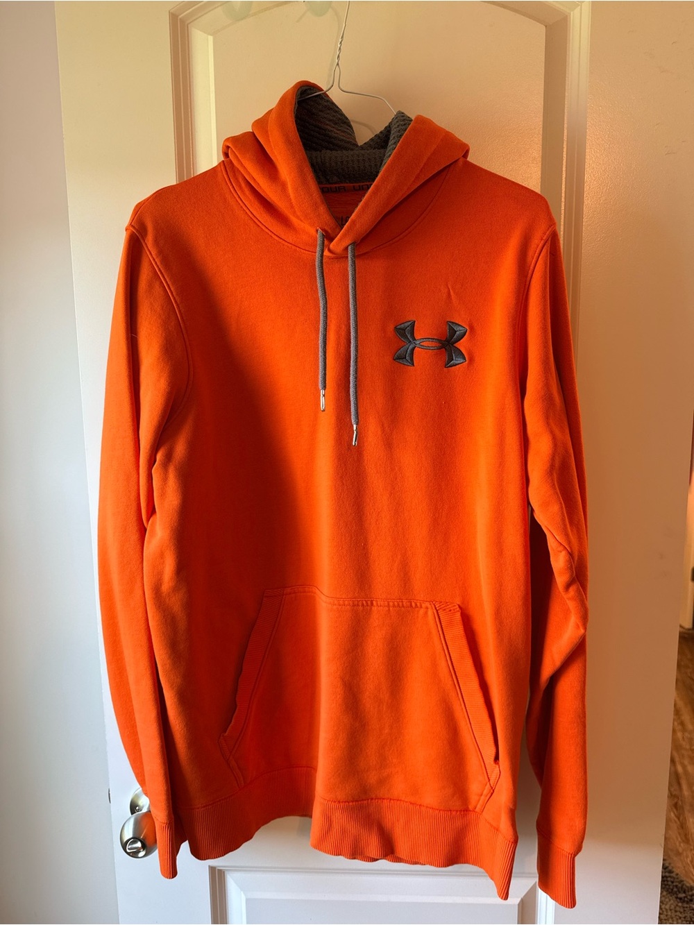 Under Armour Orange Hoodie with Gray Accents